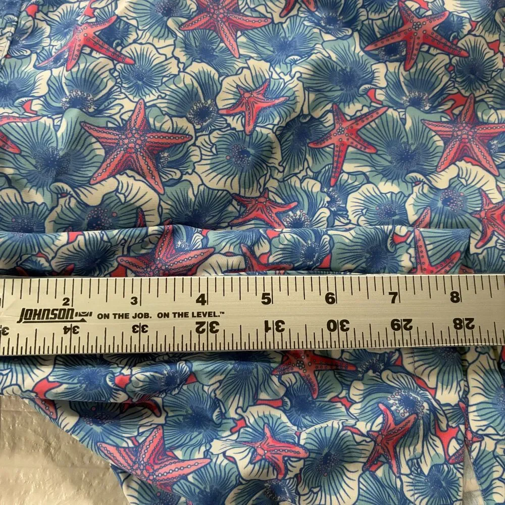 Peter Millar Swim Trunks Mens XL Lined Shorts Seaside Collection Starfish Floral